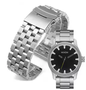 Silver Metal Steel Replacement Watch Band Fits Nixon Driver 42mm #5051 - Picture 1 of 2