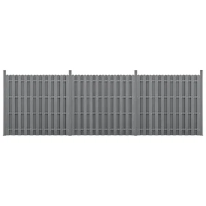 neu.holz WPC Gartenzaun Sichtschutz Windschutz Lamellenzaun Zaun 562x185cm Grau - Bild 1 von 6