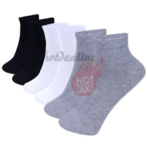 3/6/12 Pairs Women's Ankle/Quarter Crew Sports Socks Cotton Low Cut Size 9-11
