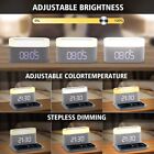 Fast Charging Wireless Charger Table Night Light With Alarm Clock Adjustable