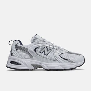 BRAND NEW New Balance 530 Unisex, White with Natural Indigo - Picture 1 of 5