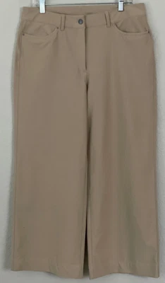 Pantalones LULULEMON City Elegantes 5 Bolsillos Pierna Ancha Tiro Alto Wms Talla 32 LW5ENJS Caqui Foto 1 de 4