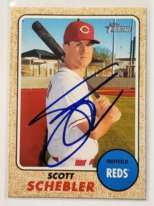 Autógrafo firmado por Scott Shebler 2017 Topps Heritage #233 Cincinnati Reds - Imagen 1 de 2