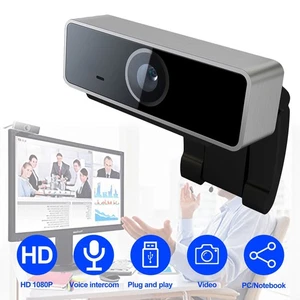 FHD 1080P Webcam USB PC Computer Webcam Auto Focus with Microphone 60-Degree Wid - Picture 1 of 12