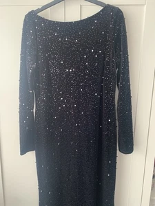 Monsoon Black Evening Dress 12/14 - Picture 1 of 7