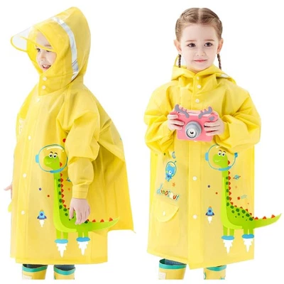 Niños Impermeables Impermeable Chaqueta de Lluvia Con Capucha Poncho de Lluvia Niño Pequeño Niños Niñas R... Foto 1 de 4