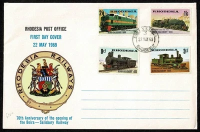 SG75 RHODESIA 1969 FDC 70th anniv. of the opening of the Beira-Salisbury railway - Image 1 of 3