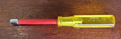 Snap-on ND108 1/4" Nut Driver SAE Hard Clear Amber Handle USA - Image 1 of 4
