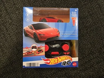 Hot Wheels RC Tesla Roadster Red 1/64 Scale Remote Control 2022 Toy Car - Image 1 of 2