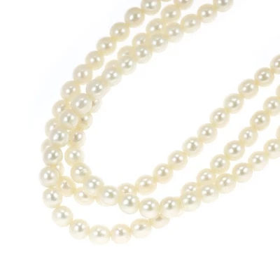 Tasaki Pearl K14WG Akoya Baby Pearl Necklace Diameter Approx. 3.0-3.5mm/5.7mm, 3 - Image 1 of 4
