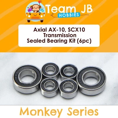 Axial AX-10, SCX10 Transmission - 6 Pcs Rubber Sealed Bearings Kit - Image 1 of 2