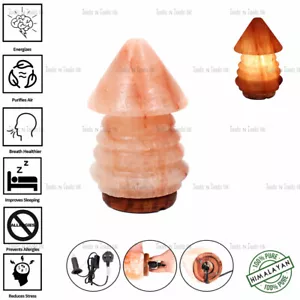 NEW Pilz 2 Elektrisch Himalaya Salz Tischlampe Reinigen Rock Natürlich Ionisator - Bild 1 von 3