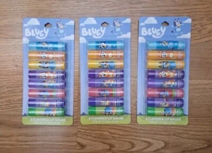 Lot of 3 Packs Bluey Lip Balms Fruity Classroom Valentines Easter Gift 24 Pieces - Picture 1 of 11