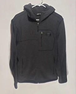 Mens THE NORTH FACE Gray Full Zip Sweater Fleece Hooded Jacket Size Large L - Picture 1 of 3