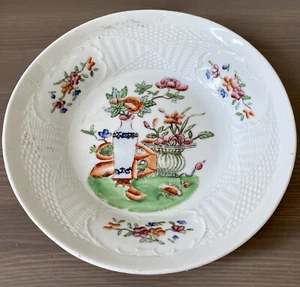 19th Century New Hall Chinoiserie Pattern Dish Hand Painted England 9”W - Picture 1 of 9