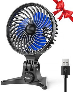 AaoLin USB Desk Fan Small Fans with CVT Variable Speeds Strong Cooling Airflo... - Picture 1 of 7