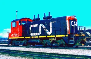 ORIGINAL KODACHROME SLIDE CANADIAN NATIONAL SW-1200 #7732 TORONTO, ON 2/27/88 - Picture 1 of 1