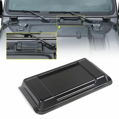 Black Air Intake Hood Vent Scoop Cover Trim for Jeep Wrangler JL JT 2018-2024 Foto 1 de 4