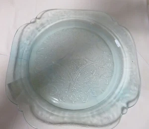 Indiana Glas Federal Madrid Erinnerung Essteller 10 1/4" türkis aquamarin - Bild 1 von 7