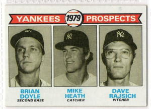 1979 Topps #710 Brian Doyle RC/Mike Heath RC/Dave Rajsich RC New York Yankees