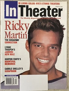 Ricky Martin Les Misérables In Theater Magazine August 9 1999 Address label Att - Picture 1 of 4