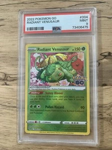 Radiant Venusaur 004/078 Pokémon GO Holo Rare Pokémon 2022 PSA 9 Mint 🔥🔥🔥 - Picture 1 of 3