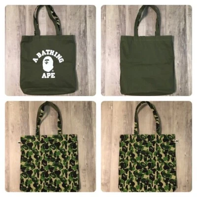 No se vende en tienda Bolso de Mano Reversible ABC Camo BAPE A Bathing Ape Verde Foto 1 de 4