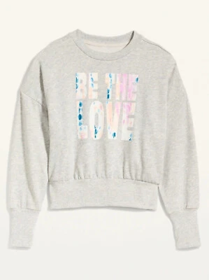 Sudadera corta Old Navy para mujer holgada Be The Love talla XS M L XL XXL $30 Foto 1 de 3