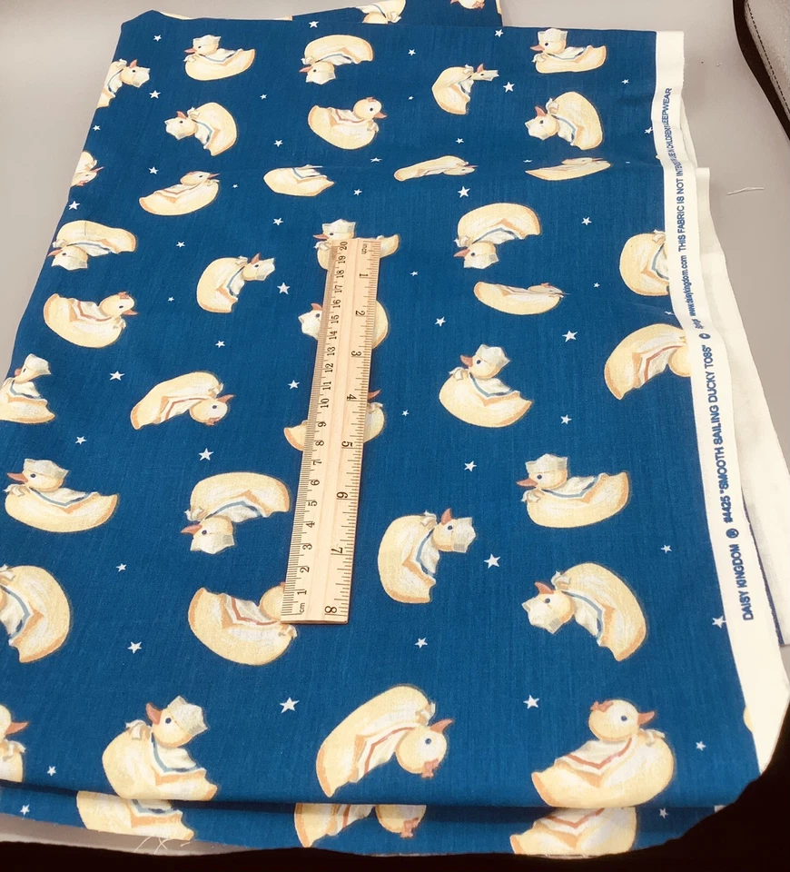 Springs DAISY KINGDOM #4425 SMOOTH SAILING DUCKY TOSS - Ducks on Blue Background - Image 1 of 1