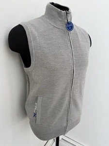RLX Ralph Lauren Golf Wool Performance Full Zip Sweater Vest Gray Small⛳️ $228 - Picture 1 of 8