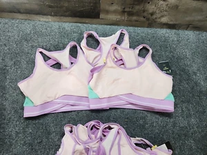 Lot of 11 Art Class Girls Lightweight Sports Bra Racerback Pink Size Large NWT - Picture 1 of 7