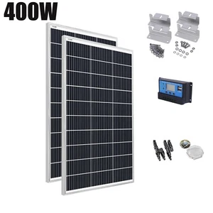 Solar Panel Kit 100w 120W 170W 175W 200w Mono Starter 12V w/ Charge Controller - Picture 1 of 26