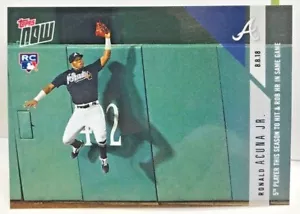 Ronald Acuna Jr. 2018 Topps Now Baseball RC #575 - ATLANTA BRAVES - SP /1183 - Picture 1 of 2