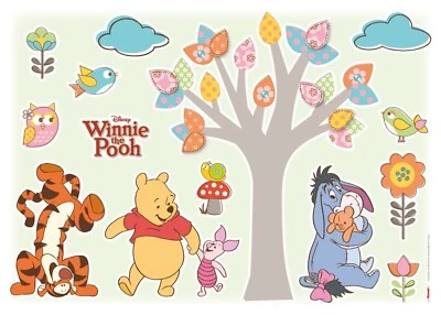 Wall & Furniture stickers decals set Winnie The Pooh 50x70cm kids Disney room - Image 1 of 4