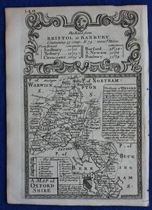 OXFORDSHIRE, original antique map from 'Britannia Depicta', E. Bowen, 1759 - Picture 1 of 2
