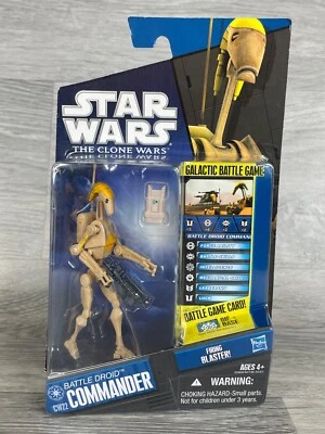 Clone Wars Battle Droid Commander CW22, Star Wars, Rare Blue Card - Image 1 of 4