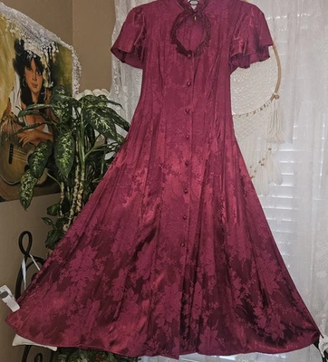 Rare 1990s Vintage Renton Western Wear Long Rodeo Dress Ranch Dressing Size 3 - Image 1 of 4