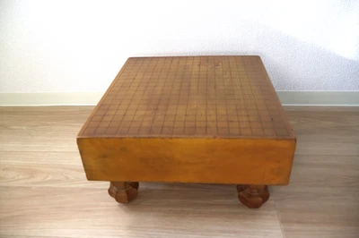 Vintage Japanese Go Board with Goban Wooden with Legs Used - Image 1 of 4