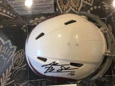 Autographed Jake Plummer Mini Football Helmet, Arizona Cardinals in a case - Image 1 of 4