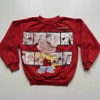 VTG 90s American Tale Fievel Goes West Movie Sweatshirt Kids Sz 5 - Image 1 of 4