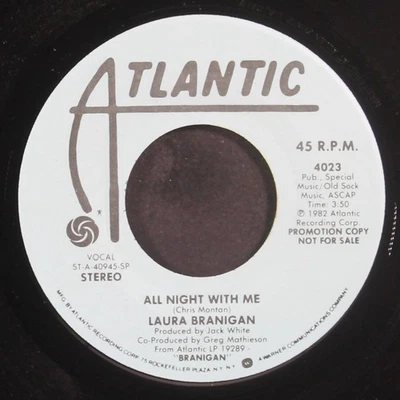 LAURA BRANIGAN: all night with me / mono ATLANTIC 7" Single 45 RPM - Image 1 of 2