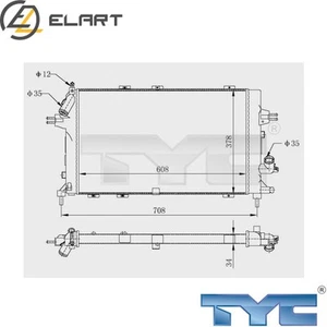 RADIATOR ENGINE COOLING 725-0028-R FOR OPEL ASTRA/H/GTC/Van ZAFIRA/FAMILY/B 1.7L - Picture 1 of 6