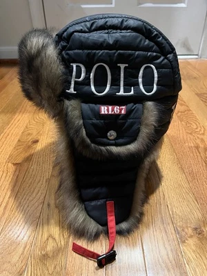 Polo Ralph Lauren Invierno 1992 Stadium Trapper Explorer Sombrero Piel Nuevo con Etiquetas L XL Limited  Foto 1 de 4