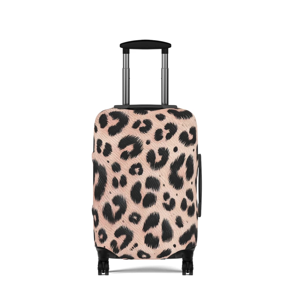 Luggage Cover, Leopard Print Travel Bag Protector, Unique Gift, Stylish Suitcase - Image 1 of 1