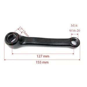 127mm Exercise Bike Crank Iron Square Hole Left/Right Indoor Sports Bike Crank - Picture 1 of 26