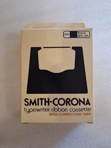 NOS Smith-Corona Vintage Schreibmaschine Farbbandkassette mit Korrekturlaschen 100 schwarz - Bild 1 von 3