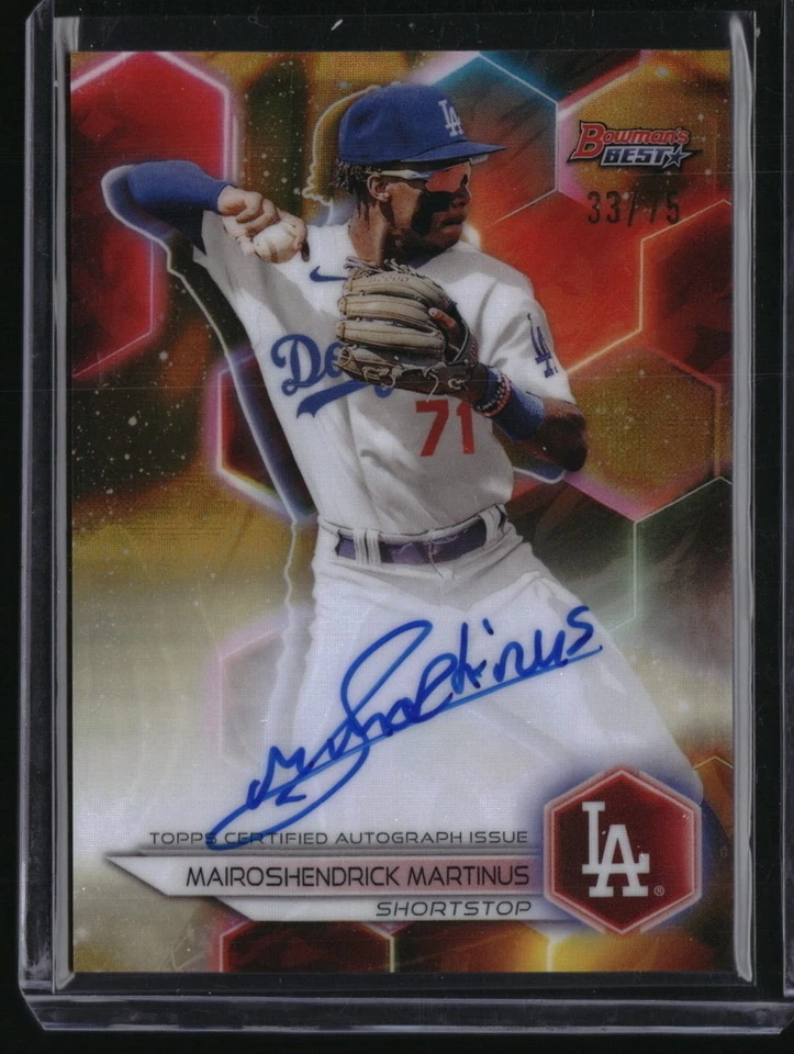 2023 Topps Bowman's Best Mairoshendrick Martinus #B23-MM 33/75 Autograph - Image 1 of 2