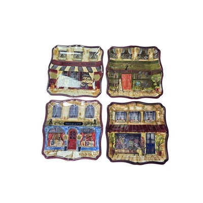 Juego de platos cuadrados Kate McRostie French Boulevard 8,5" CERTIFICADO INTERNACIONAL/4 Foto 1 de 4