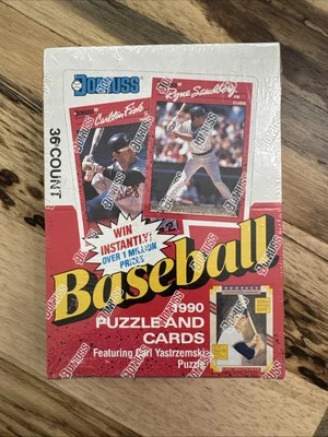 Caja de béisbol Donruss 1990 con rompecabezas Carl Yastrzemski sellado de fábrica Foto 1 de 4