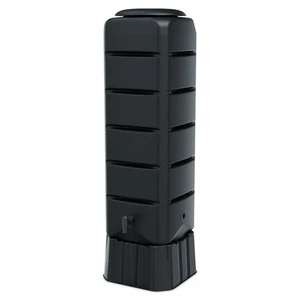Regen Tonne eckig anthrazit mit Hahn - 120 L - Garten Wasser Sammler Fass Tank - Bild 1 von 7